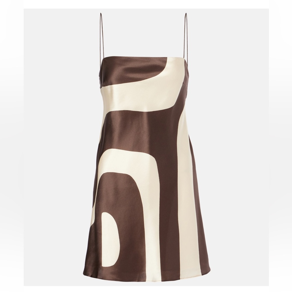 SIR the label Brown and Cream Mini Dress